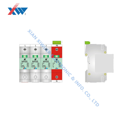 ওভারজ প্রটেক্টর 420V এসি 20kA 4P স্মার্ট পাওয়ার সাপ্লাই ফোটোভোলটাইক বজ্রপাত রক্ষক গৃহস্থালী ওভারজ আটকান এসপিডি